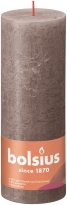 rustiek stompkaarsen shine bolsius 68x190mm rustic taupe - 4st